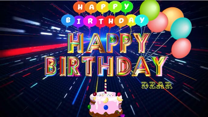 Detail Happy Birthday Animation Template Nomer 12