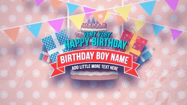 Detail Happy Birthday Animation Template Nomer 9