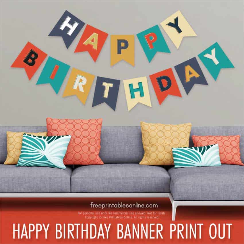 Detail Happy Birthday Banner Template Nomer 10