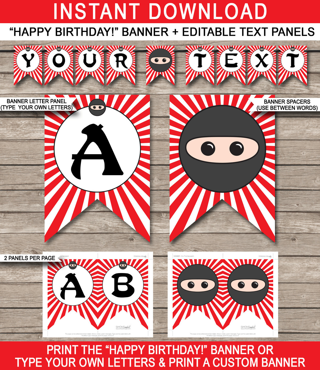 Detail Happy Birthday Banner Template Nomer 46