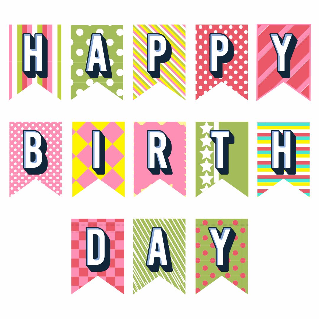 Detail Happy Birthday Banner Template Nomer 9