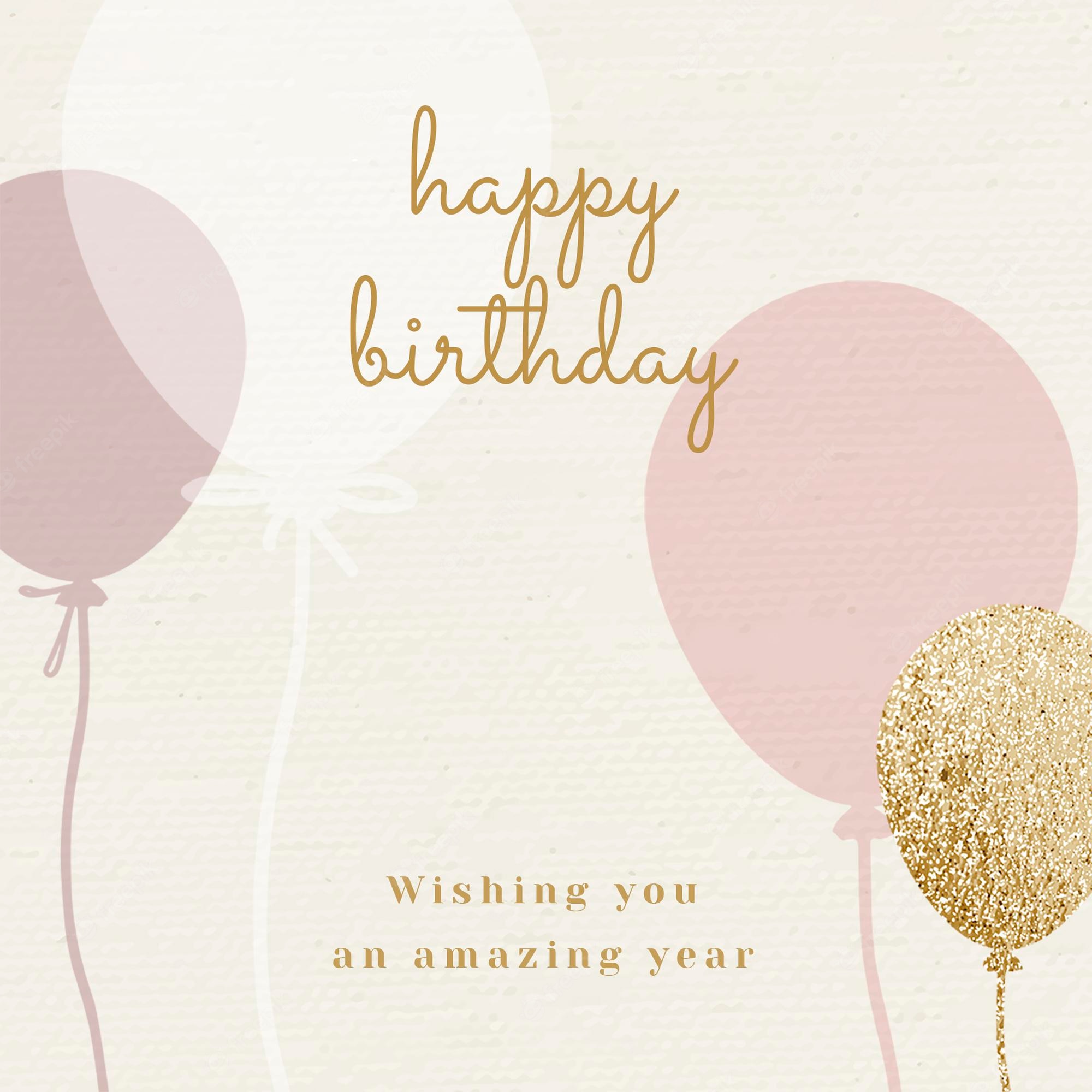 Detail Happy Birthday Card Template Nomer 2