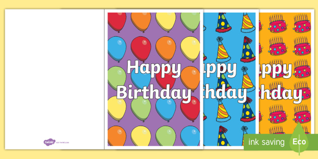 Detail Happy Birthday Card Template Nomer 34