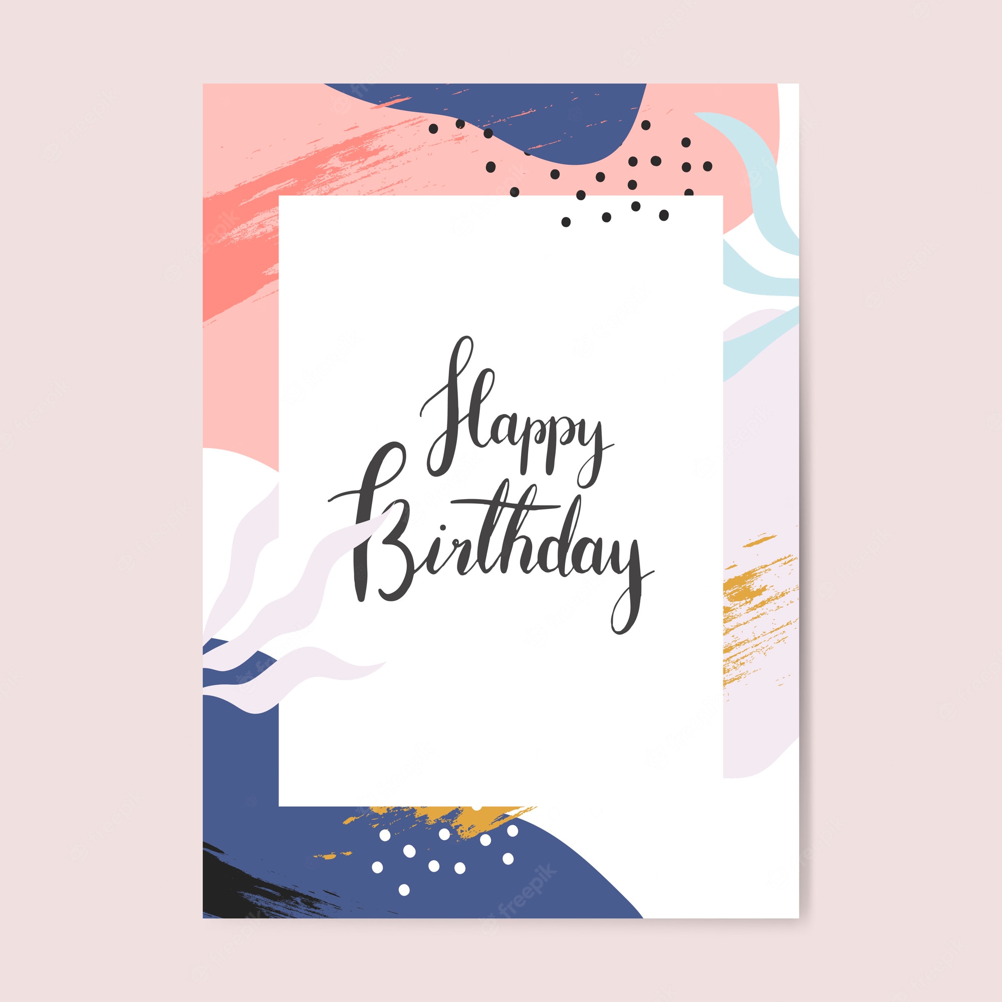 Detail Happy Birthday Card Template Nomer 6