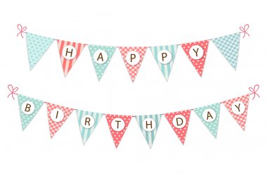 Detail Happy Birthday Flag Template Nomer 47