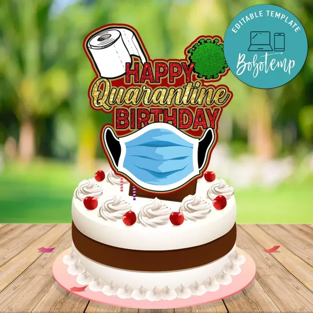 Detail Happy Birthday Topper Template Nomer 25