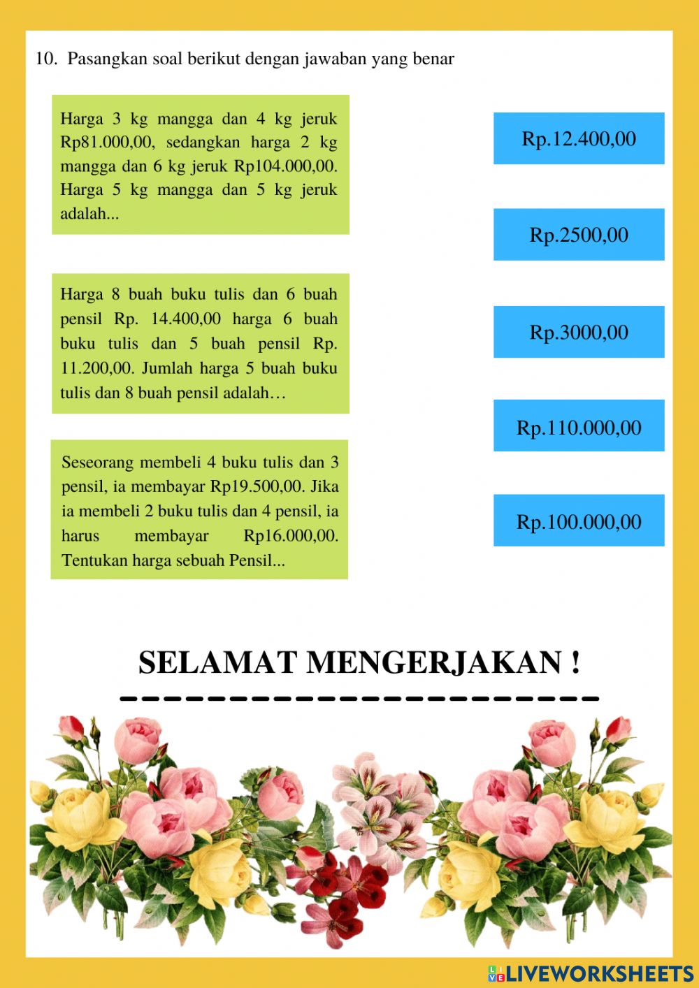 Detail Harga 8 Buah Buku Tulis Dan 6 Buah Pensil Nomer 52