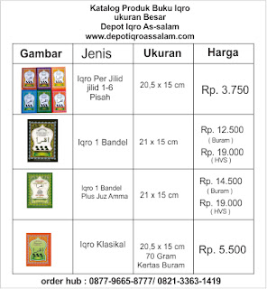 Detail Harga Buku Iqro Nomer 17