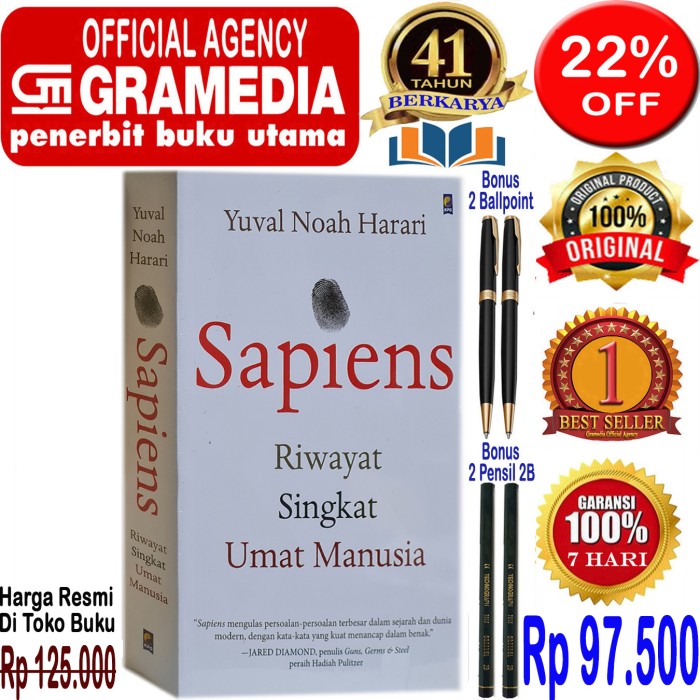 Detail Harga Buku Sapiens Nomer 34