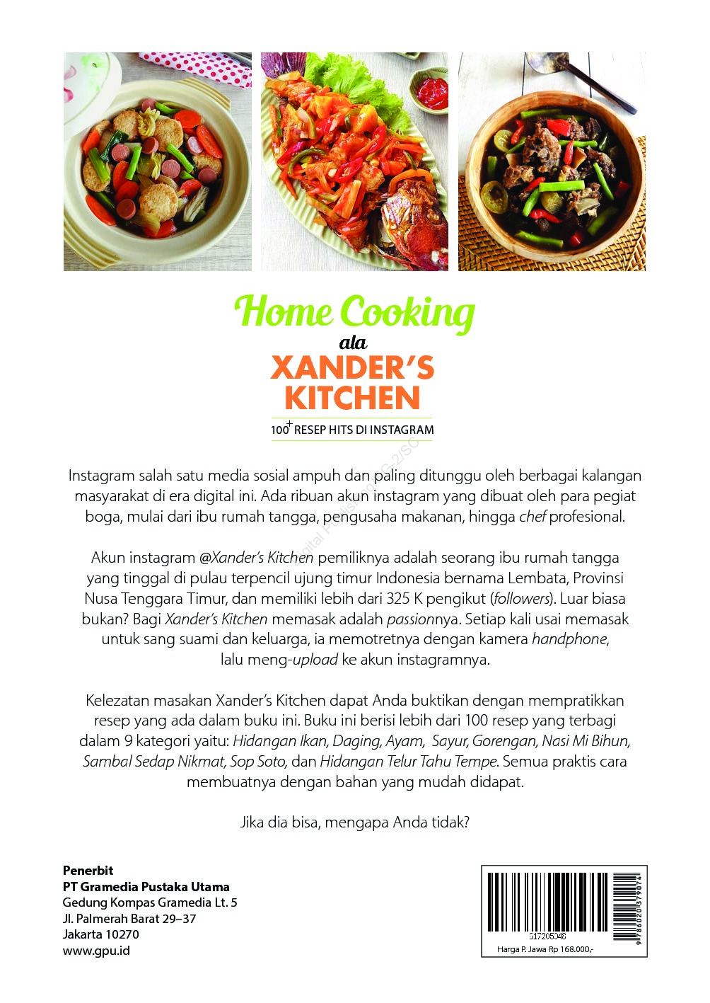 Detail Harga Buku Xanderskitchen Nomer 28