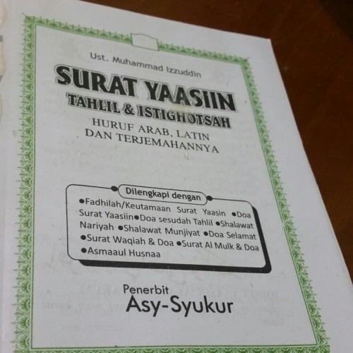 Detail Harga Buku Yasin Tanpa Cover Nomer 33