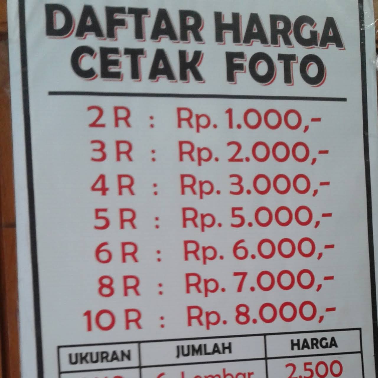 Detail Harga Cetak Foto 5r 2018 Nomer 15