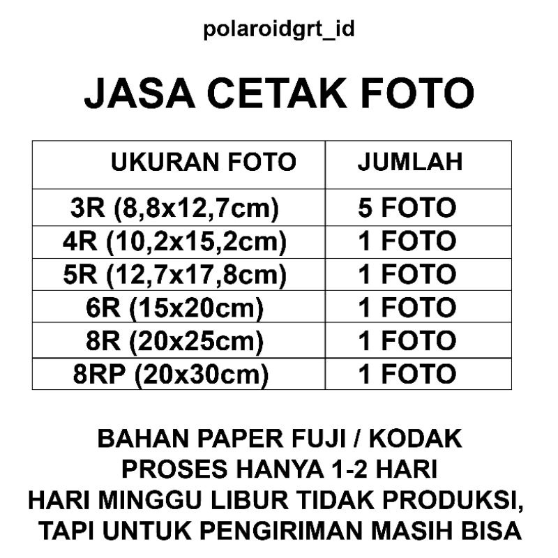 Detail Harga Cetak Foto 8r Nomer 3