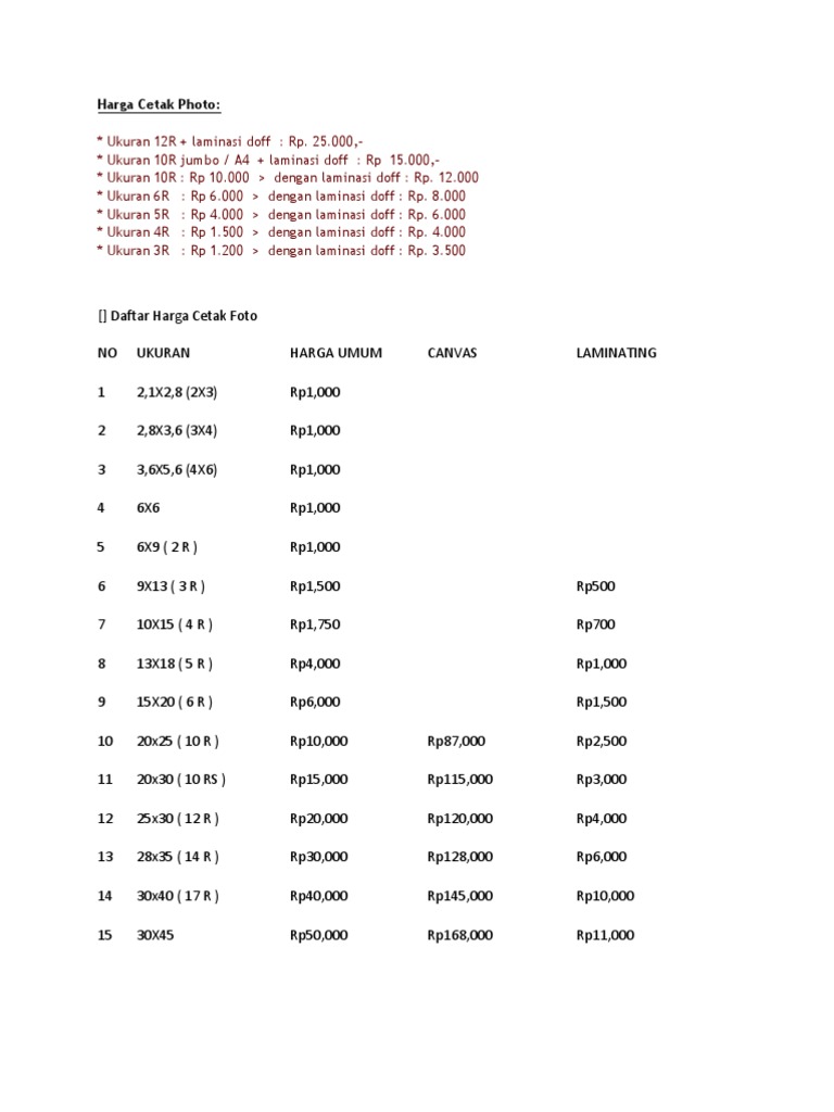 Detail Harga Cetak Foto Ukuran A4 Nomer 33