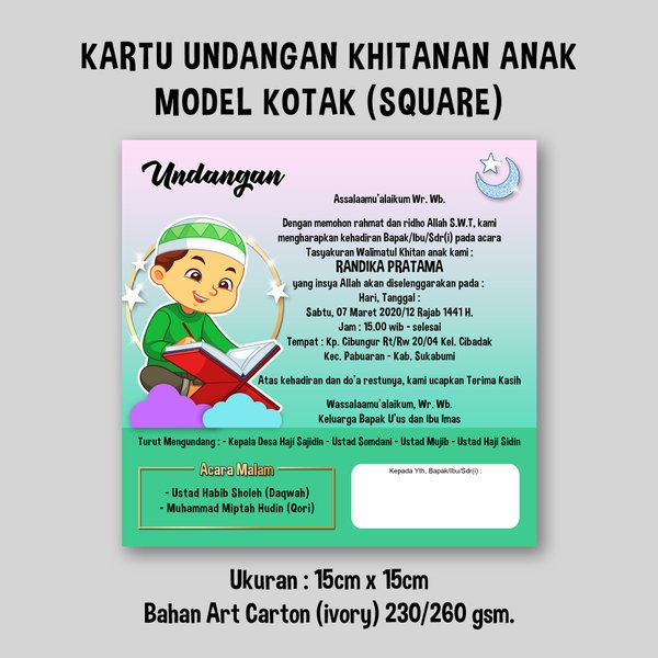 Detail Harga Kartu Undangan Khitanan Nomer 12