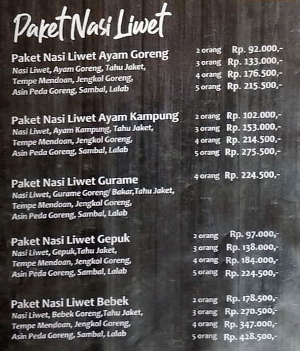 Detail Harga Menu Rumah Makan Cibiuk Bandung Nomer 19