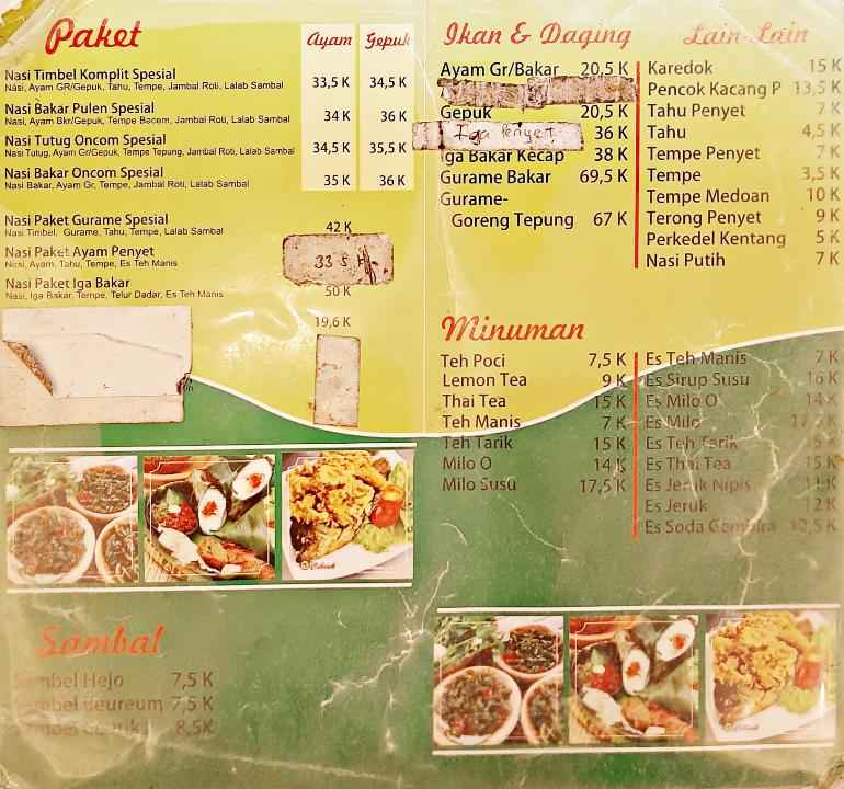 Detail Harga Menu Rumah Makan Cibiuk Bandung Nomer 7