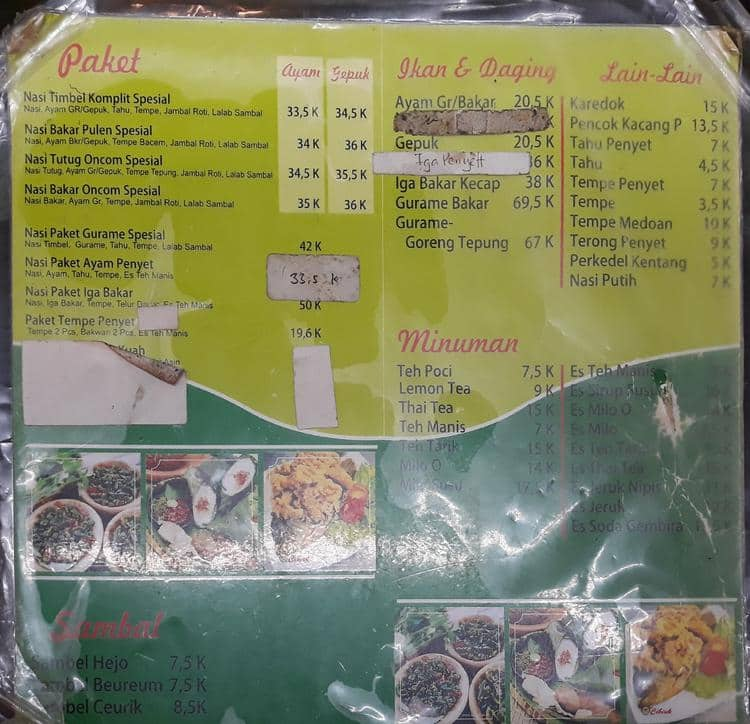 Detail Harga Menu Rumah Makan Cibiuk Bandung Nomer 8