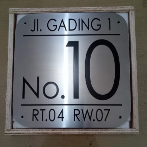 Detail Harga Nomor Rumah Stainless Nomer 13