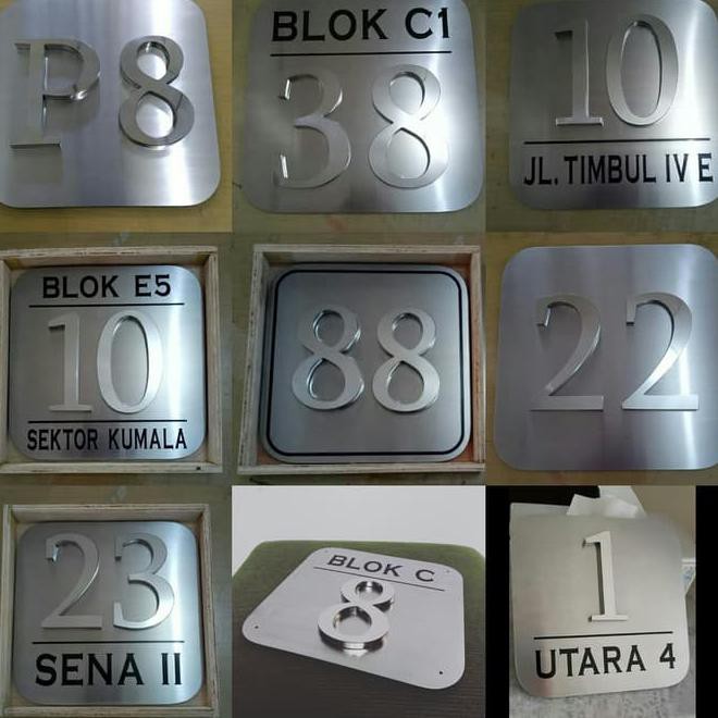 Detail Harga Nomor Rumah Stainless Nomer 6