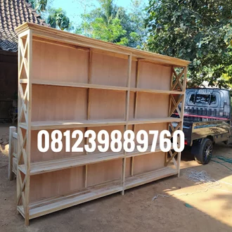 Detail Harga Rak Buku Kayu Perpustakaan Nomer 21