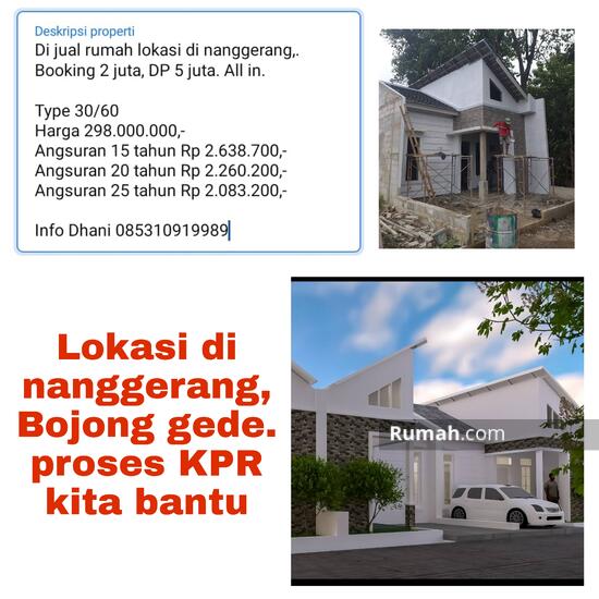 Detail Harga Rumah 60 Juta Di Bojong Nomer 13