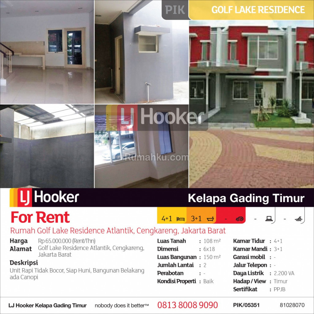 Detail Harga Rumah Di Golf Lake Residence Cengkareng Nomer 39