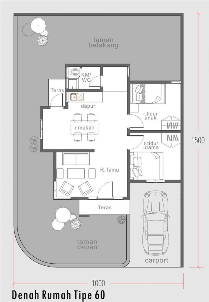 Detail Harga Rumah Tipe 60 Nomer 40