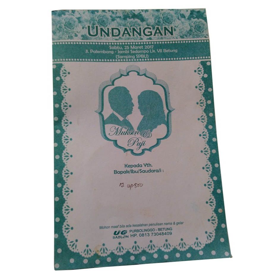 Detail Harga Sablon Undangan Nomer 12