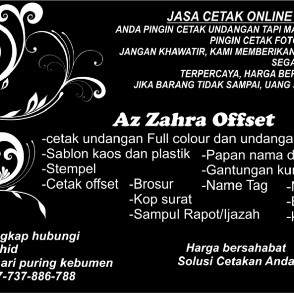 Detail Harga Sablon Undangan Nomer 15