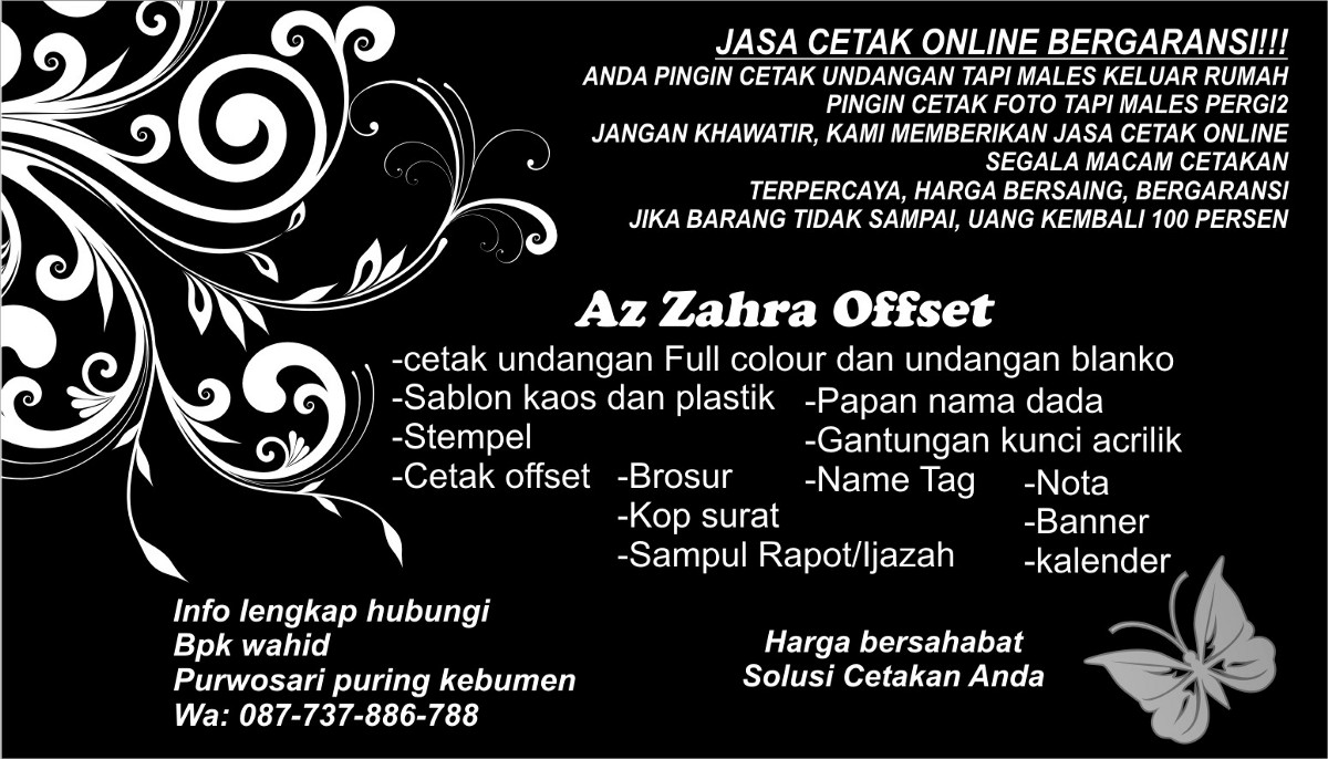 Detail Harga Sablon Undangan Nomer 23