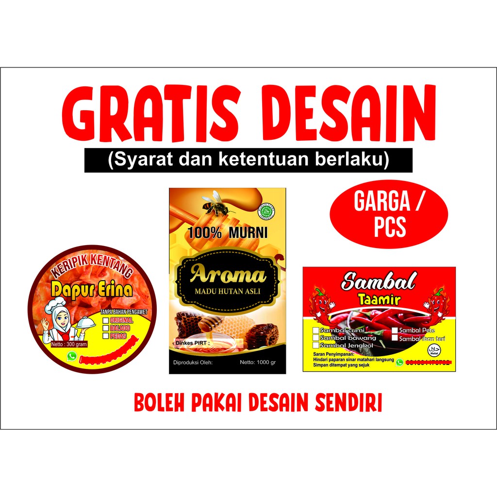 Detail Harga Stiker Label Makanan Nomer 2