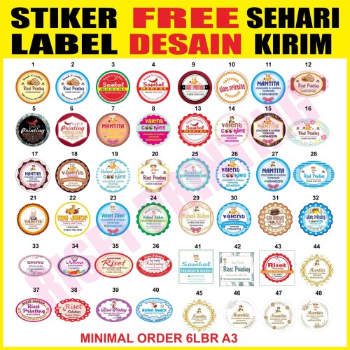 Detail Harga Stiker Label Makanan Nomer 6