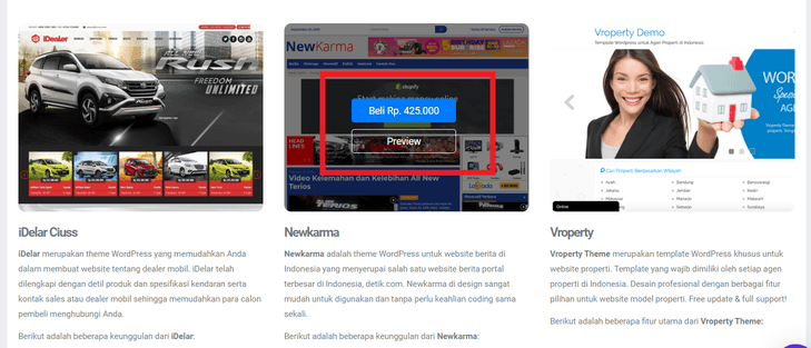 Detail Harga Template Wordpress Premium Nomer 10