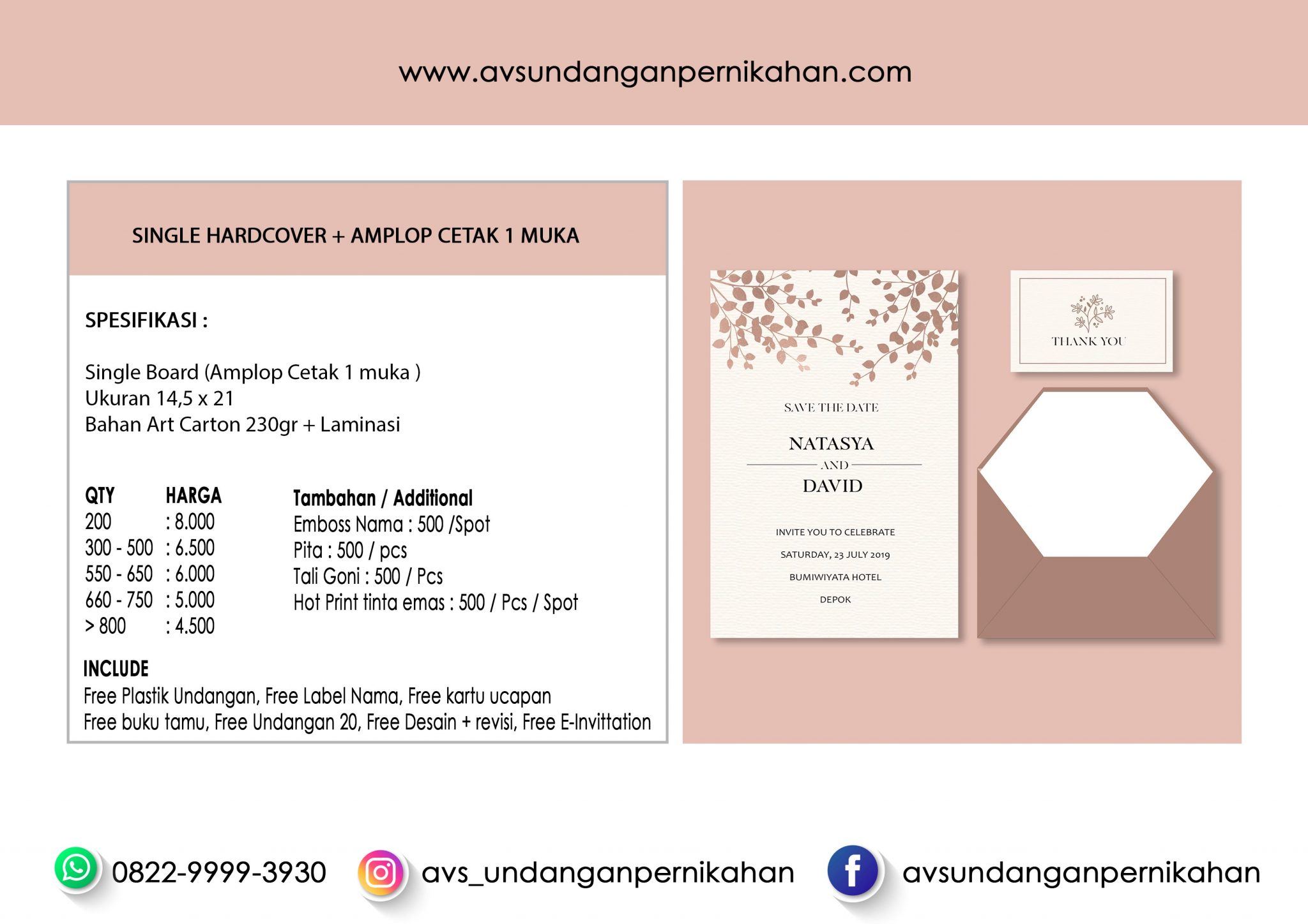 Detail Harga Undangan Pernikahan Hardcover Nomer 13