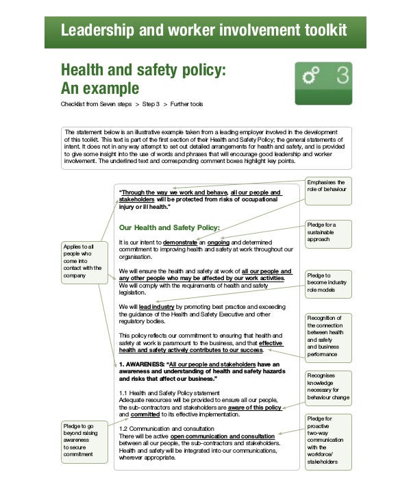 Detail Health And Safety Manual Template Free Nomer 16