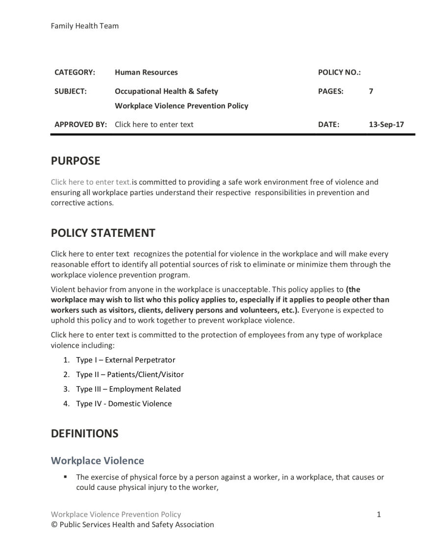 Detail Health And Safety Manual Template Free Nomer 32