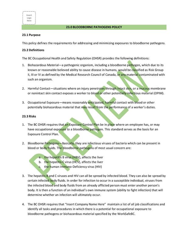 Detail Health And Safety Manual Template Free Nomer 33