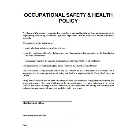 Detail Health And Safety Manual Template Free Nomer 54