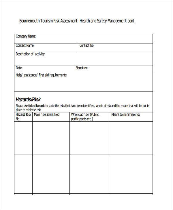 Detail Health And Safety Risk Assessment Template Free Nomer 11