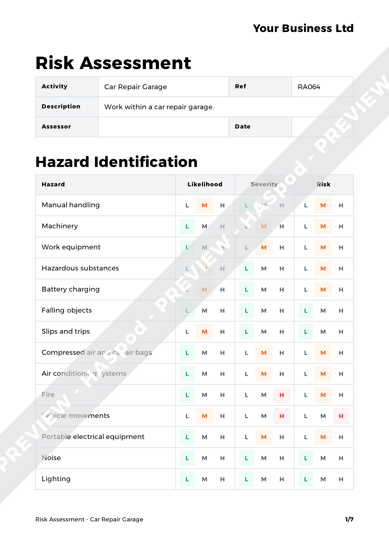 Detail Health And Safety Risk Assessment Template Free Nomer 22