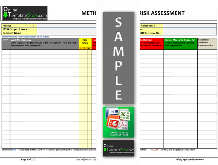 Detail Health And Safety Risk Assessment Template Free Nomer 44