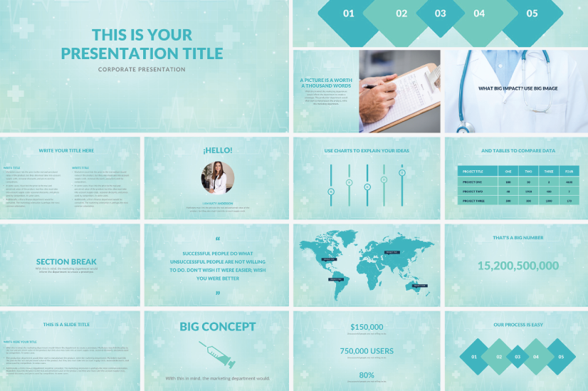 Detail Health Slides Template Nomer 10