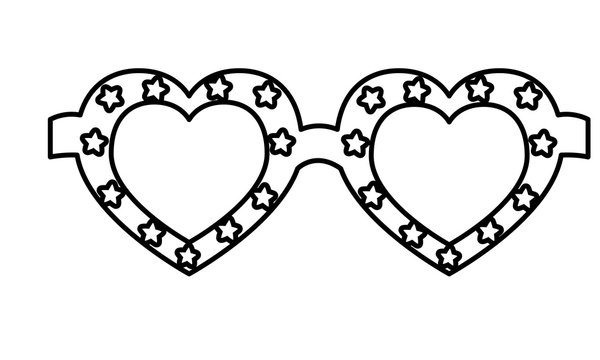 Detail Heart Glasses Template Nomer 19