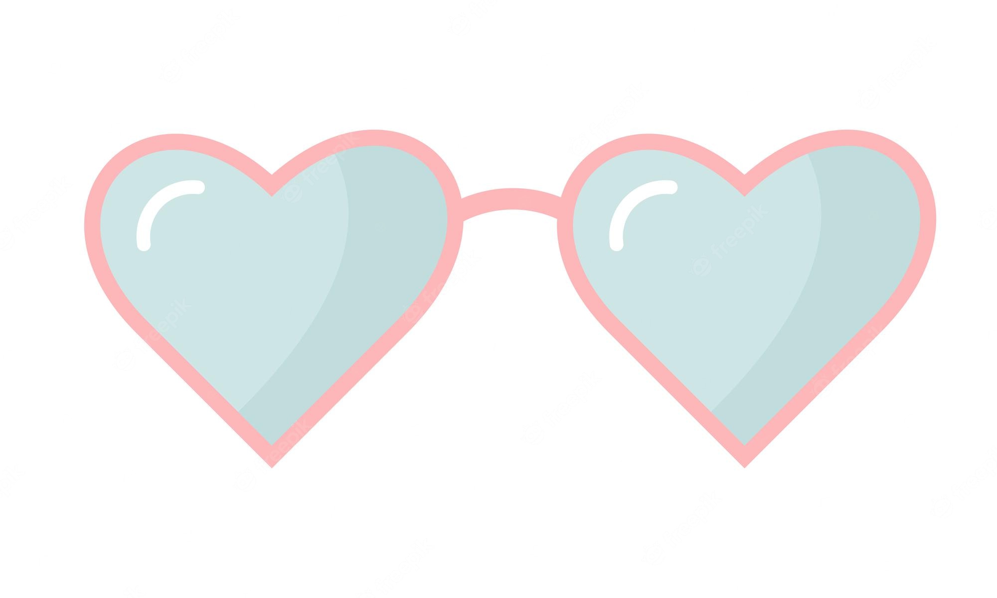 Detail Heart Glasses Template Nomer 40