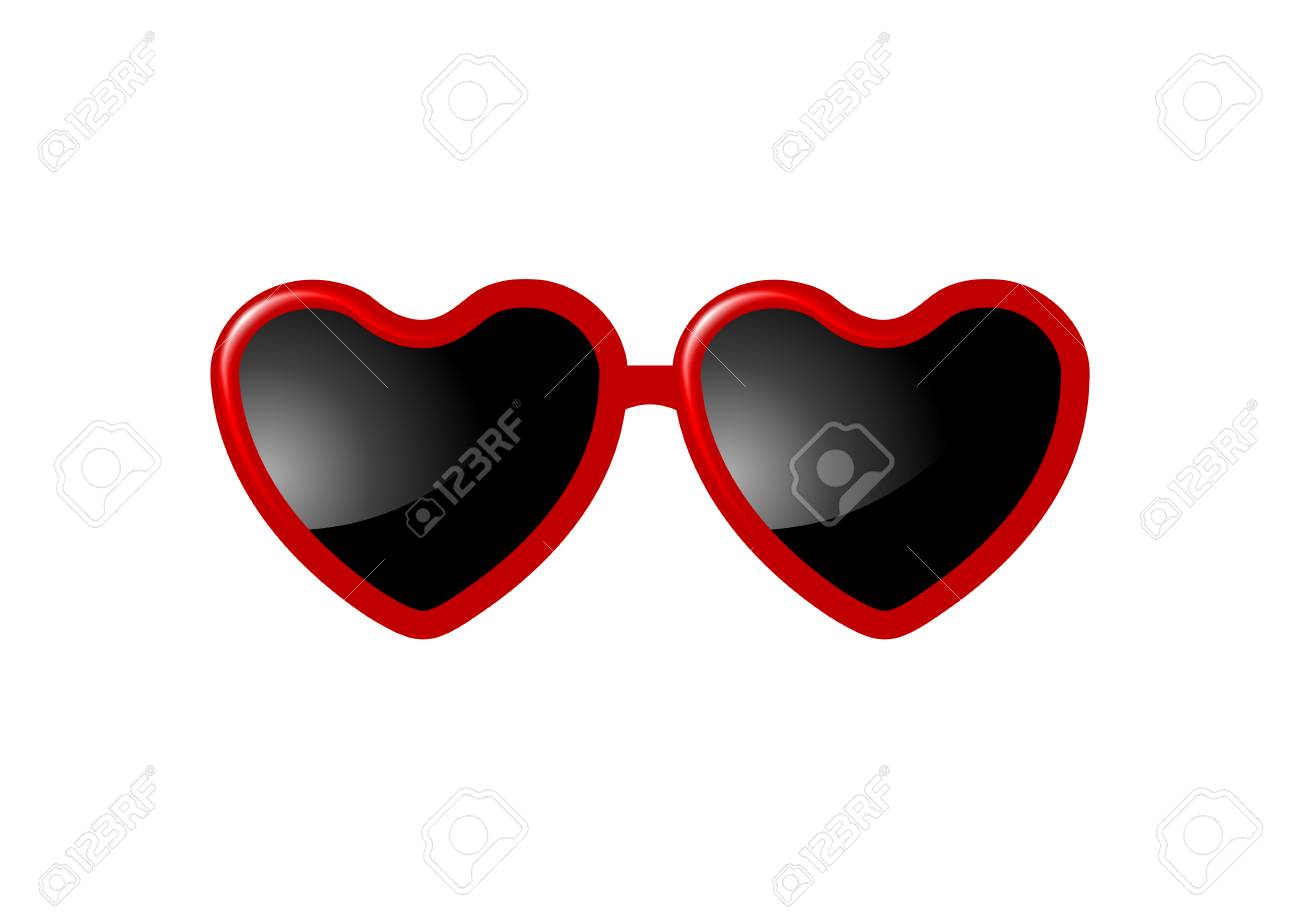 Detail Heart Glasses Template Nomer 46