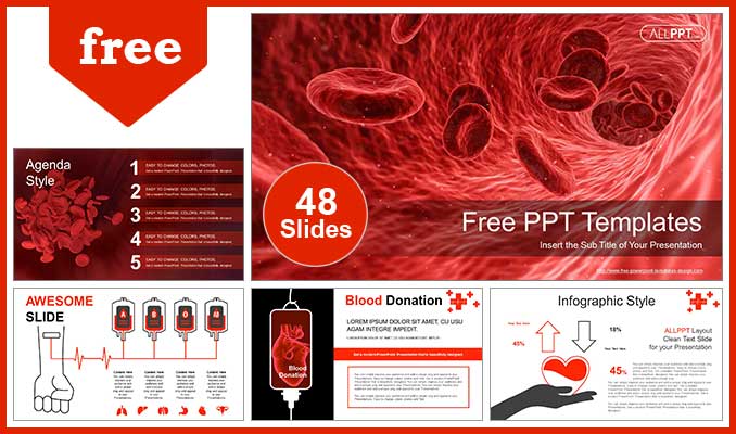 Detail Heartbeat Powerpoint Template Free Nomer 43