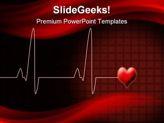 Detail Heartbeat Powerpoint Template Free Nomer 6