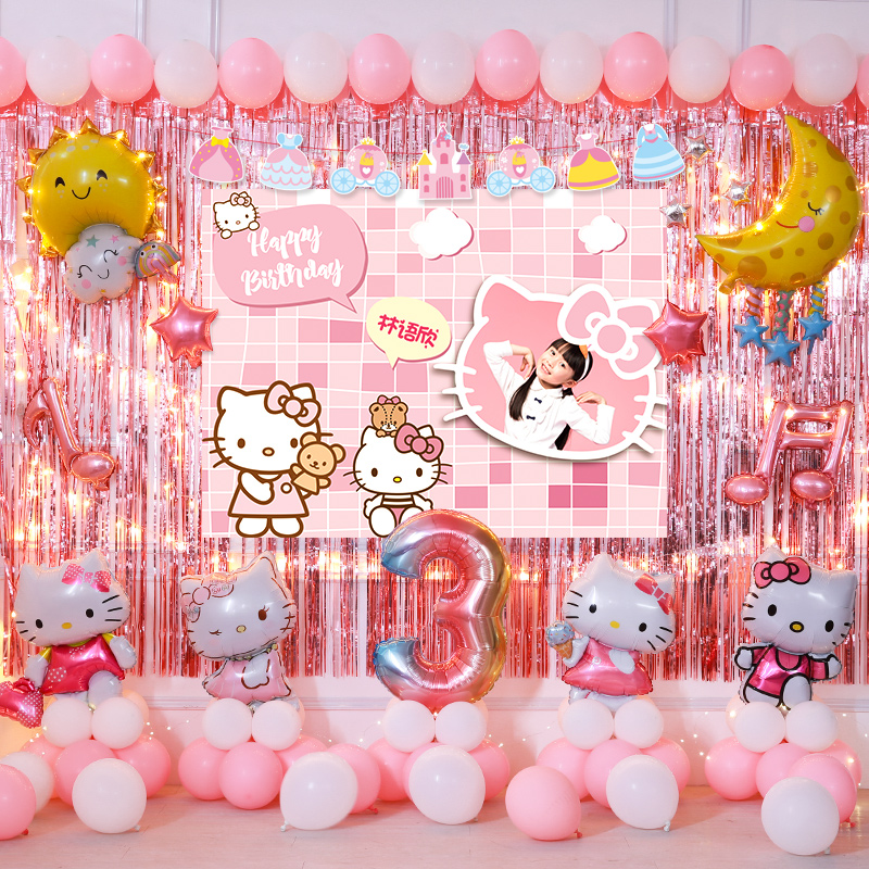 Detail Hello Kitty Birthday Background Nomer 22