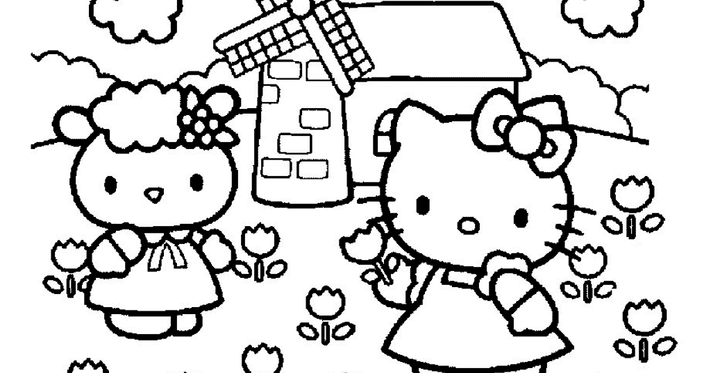 Download Hello Kitty Gambar Upin Ipin Untuk Diwarnai Nomer 7